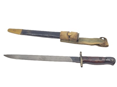 Lot 519 - A WWII ERA MARK I BAYONETTE (blade stamped...
