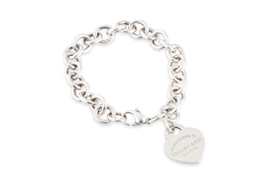 Lot 35 - A SILVER TIFFANY & CO BRACELET, with a return...