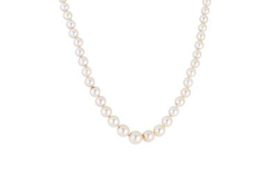 Lot 78 - A VINTAGE CULTURED PEARL NECKLACE, to a 9ct...