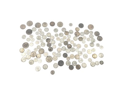 Lot 391 - A 973 G. BAG OF 50% SILVER ENGLISH COINS, 1920...