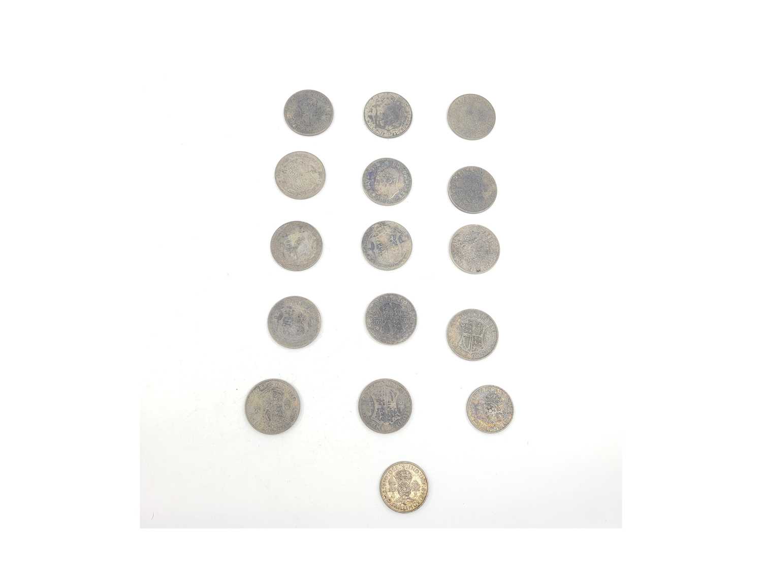 Lot 392 - A 100 G. BAG OF 50% SILVER ENGLISH COINS, 1920...