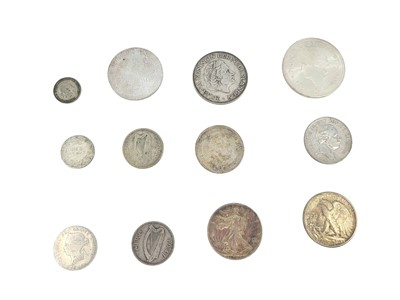 Lot 393 - A 120 G. BAG OF ASSORTED SILVER COINS, mainly...