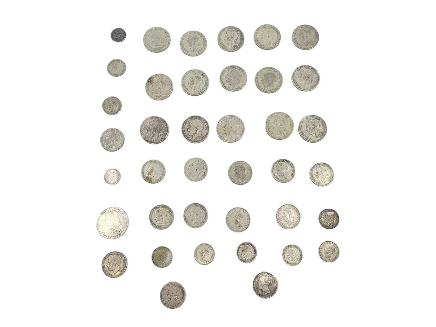 Lot 395 - A COLLECTION OF ENGLISH & IRISH SILVER COINS,...