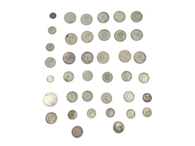 Lot 395 - A COLLECTION OF ENGLISH & IRISH SILVER COINS,...