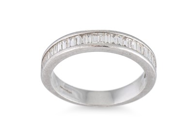 Lot 203 - A DIAMOND HALF ETERNITY RING, mounted in...