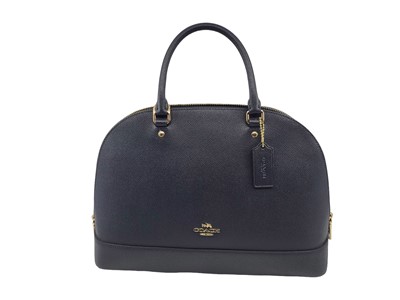 Lot 501 - A COACH CARTABLE SIERRA BAG, top handled, dark...