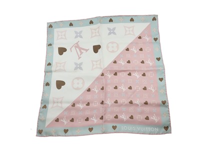 Lot 502 - A LOUIS VUITTON NECKERCHIEF, boxed