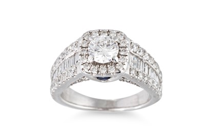 Lot 252 - A DIAMOND CLUSTER RING, by Vera Wang...