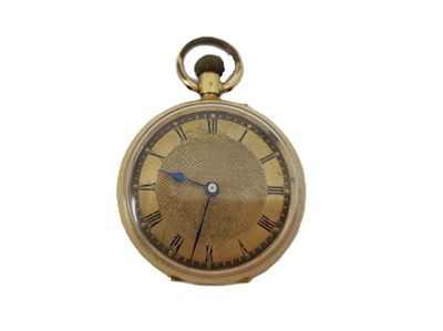 Lot 410 - AN ANTIQUE OPEN FACED POCKET WATCH, case...