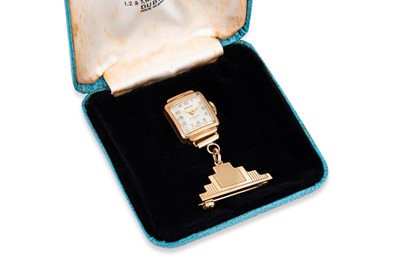 Lot 366 - A VINTAGE 9CT GOLD NURSES FOB WATCH, in...