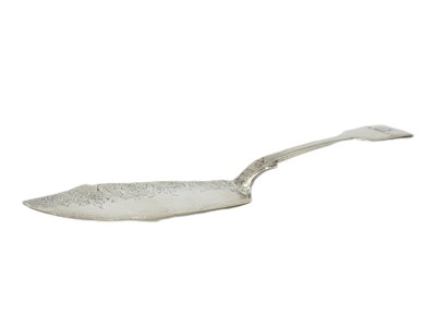 Lot 374 - A CANADIAN STERLING SILVER FIDDLE PATTERN FISH...