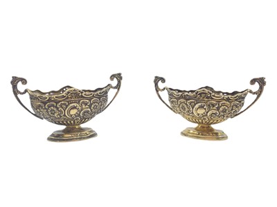 Lot 353 - A LATE VICTORIAN PAIR OF STERLING SILVER...