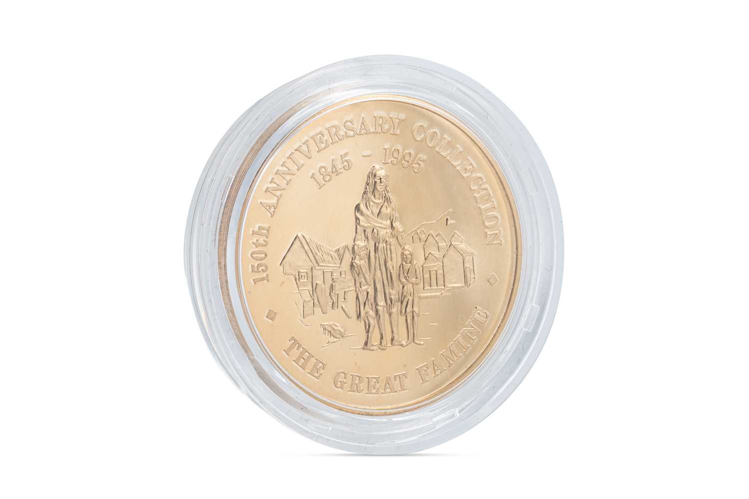 Lot 408 - A 1995 1 OZ 9CT GOLD GREAT FAMINE MEDALLION,...