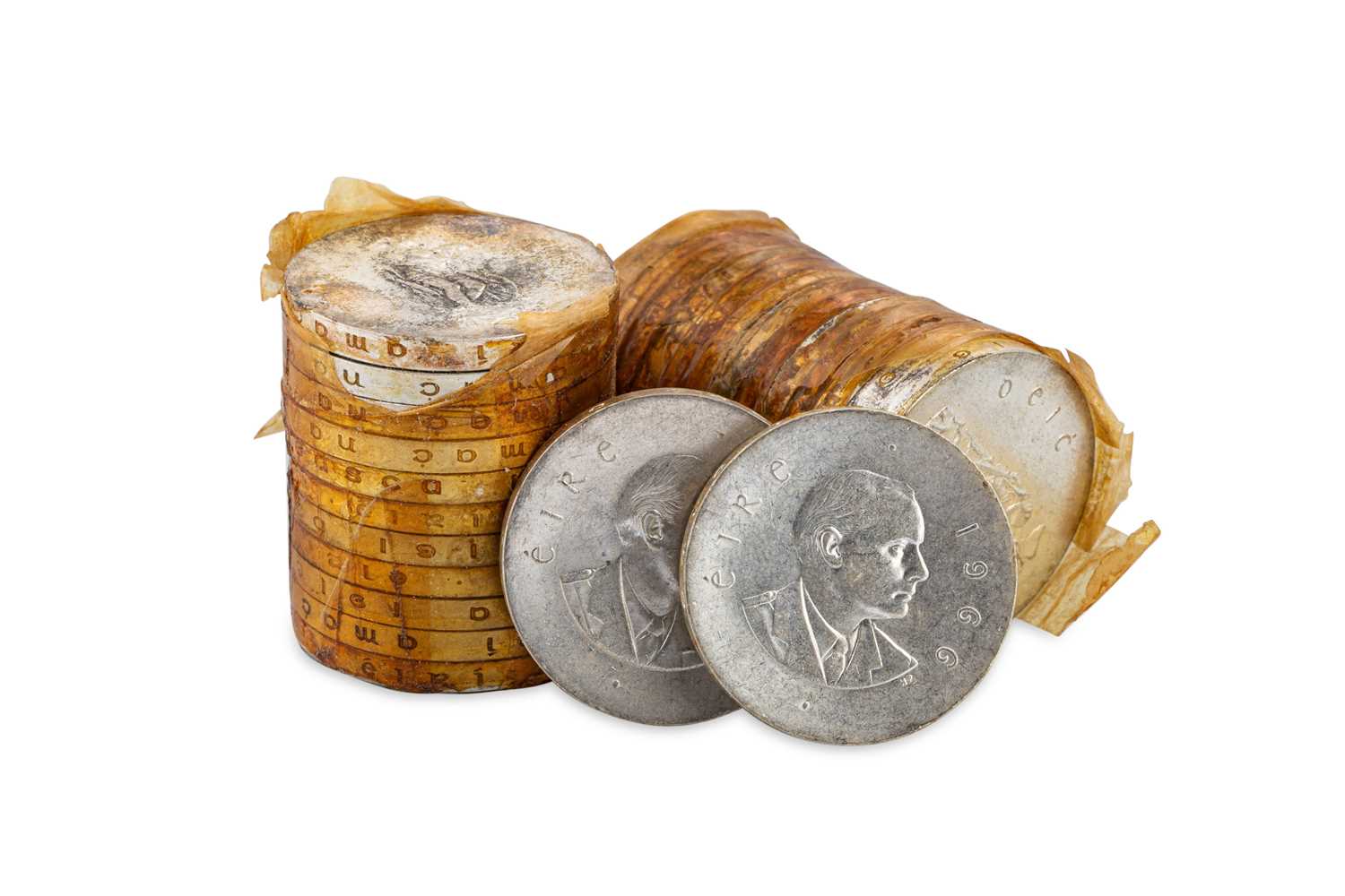 Lot 412 - A ROLL OF 26 IRISH 1966 PEARSE SILVER TEN...