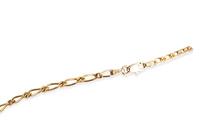 Lot 9 - A 9CT FANCY LINK NECK CHAIN, 9 g.