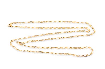 Lot 9 - A 9CT FANCY LINK NECK CHAIN, 9 g.