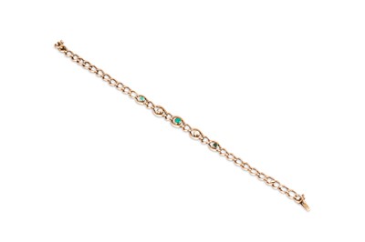 Lot 106 - A 9CT GOLD VICTORIAN BRACELET, set with...