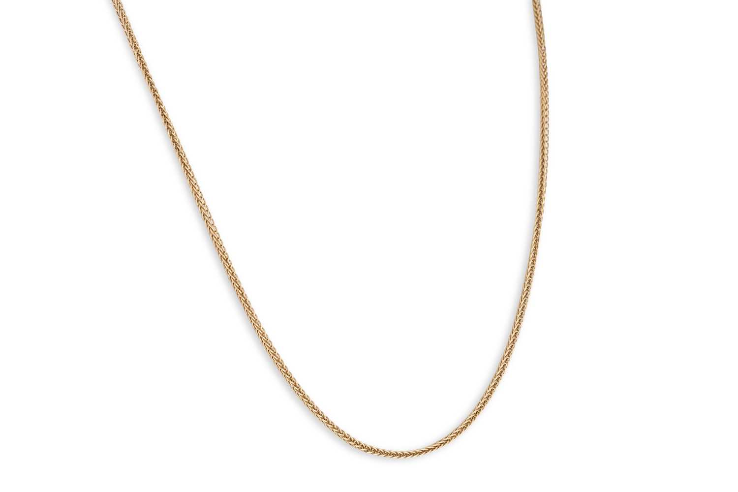 Lot 108 - A 9CT GOLD FANCY LINK NECKLACE, 4.6 g. 18" length