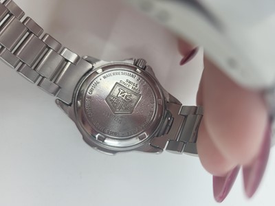 Lot 335 - A TAG HEUER BRACELET STRAP WRIST WATCH, grey...