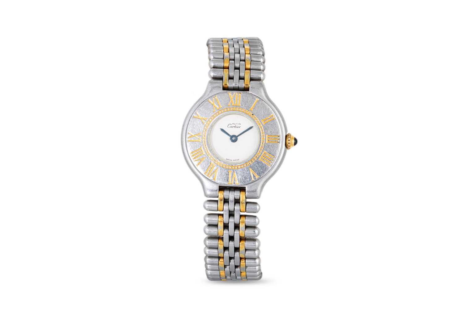 Lot 338 - A CARTIER 21 MUST DE CARTIER WATCH, quartz...