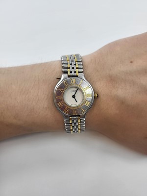 Lot 338 - A CARTIER 21 MUST DE CARTIER WATCH, quartz...