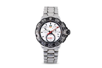 Lot 339 - A TAG HEUER MULTI-DIAL WRIST WATCH, with date,...