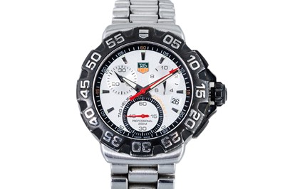 Lot 339 - A TAG HEUER MULTI-DIAL WRIST WATCH, with date,...