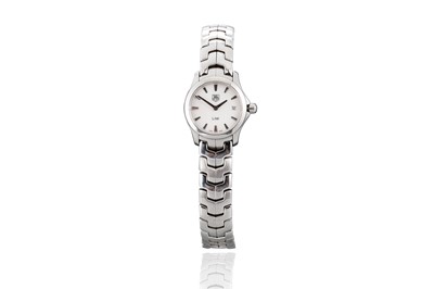 Lot 341 - A TAG HEUER WRIST WATCH, stainless steel strap,...