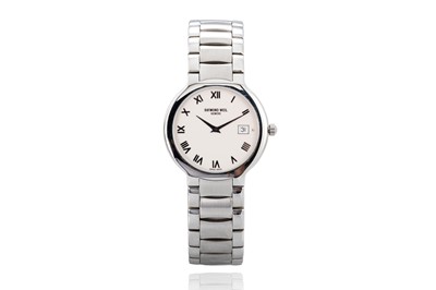 Lot 342 - A RAYMOND WEIL GENEVA WRIST WATCH, with date,...
