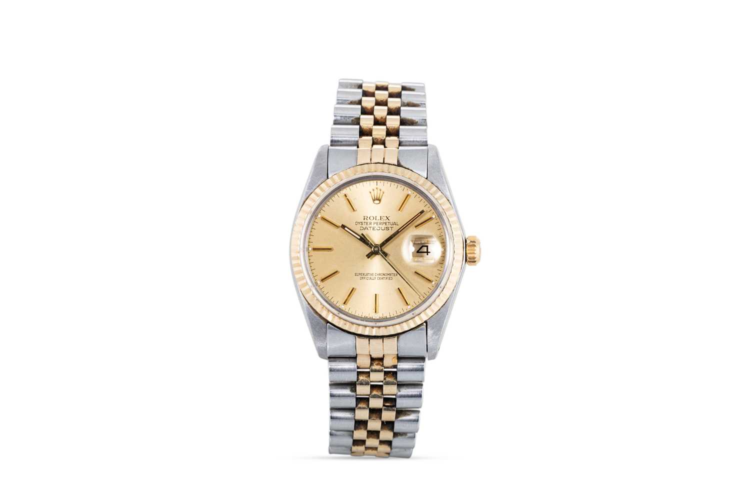Lot 332 - A VINTAGE BI-METAL ROLEX OYSTER PERPETUAL...