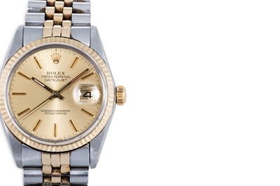 Lot 332 - A VINTAGE BI-METAL ROLEX OYSTER PERPETUAL...