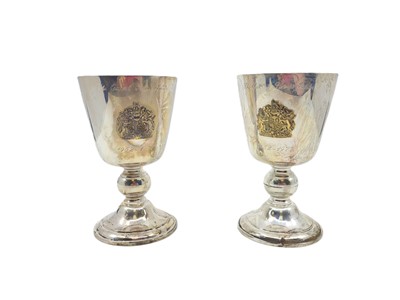 Lot 189 - TWO CASED STERLING SILVER CUPS, silver Jubilee