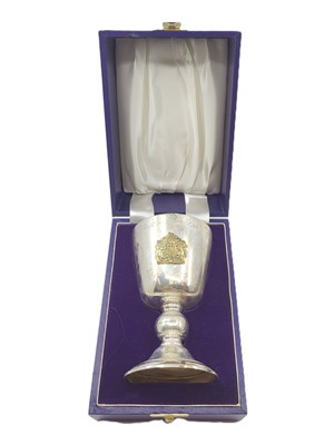 Lot 189 - TWO CASED STERLING SILVER CUPS, silver Jubilee