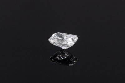 Lot 57 - A LOOSE RADIANT CUT DIAMOND, together with an...
