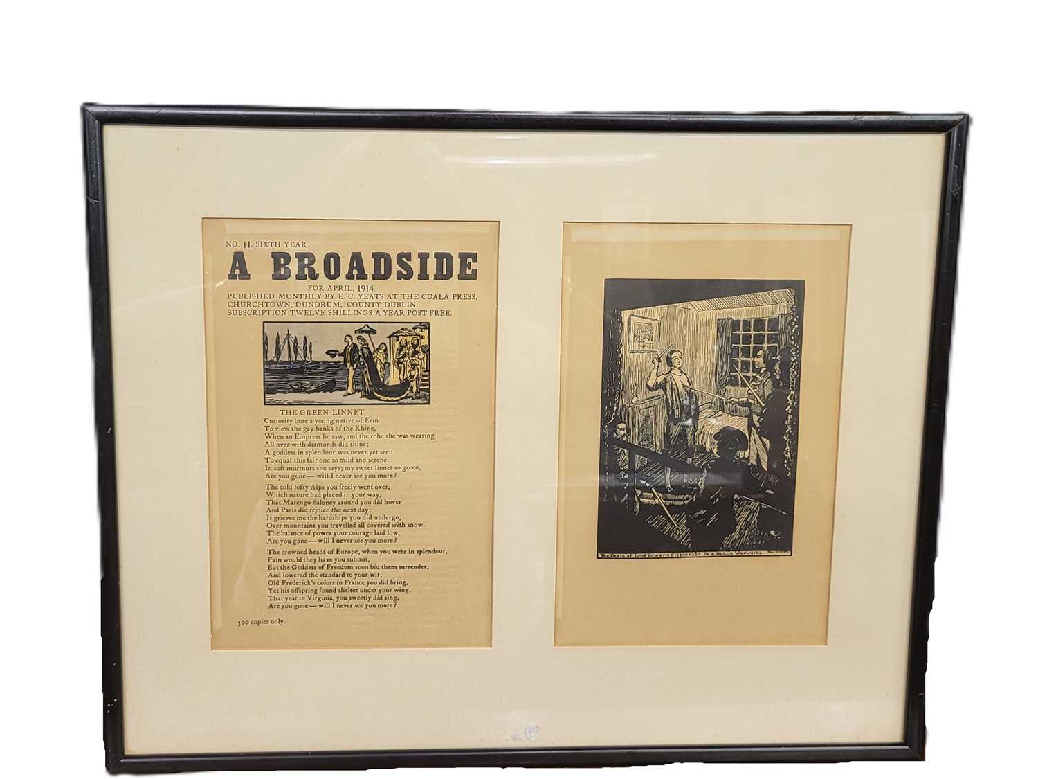 Lot 467 - AFTER JACK B YEATS, RHA, Two framed sections...
