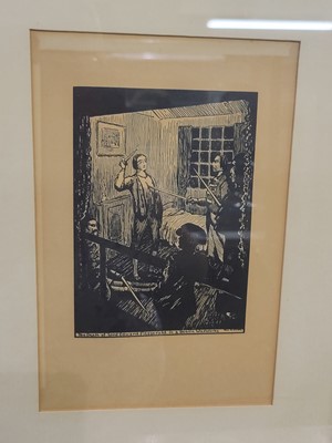 Lot 467 - AFTER JACK B YEATS, RHA, Two framed sections...