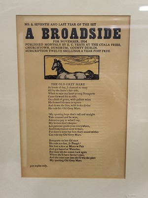 Lot 467 - AFTER JACK B YEATS, RHA, Two framed sections...