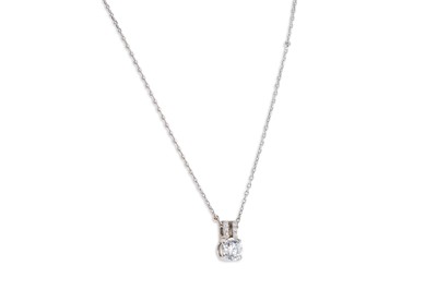 Lot 295 - A DIAMOND SOLITAIRE PENDANT, the brilliant cut...