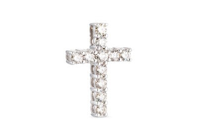 Lot 298 - A DIAMOND CROSS, the brilliant cut diamond...