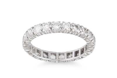 Lot 299 - A DIAMOND FULL BANDED ETERNITY RING, set with...