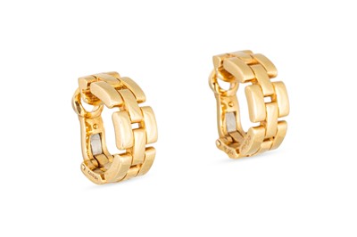 Lot 315 - A PAIR OF CARTIER MAILLON PANTHERE 18CT GOLD...