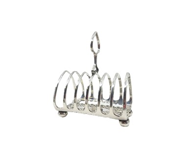 Lot 452 - A 19TH CENTURY VICTORIAN PLATED TOAST RACK,...