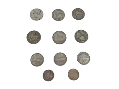 Lot 423 - ELEVEN IRISH 75%. SILVER COINS, comprising 6 x...
