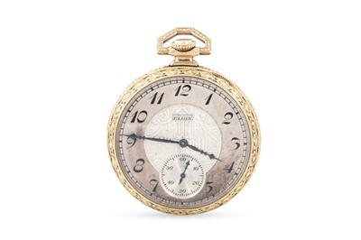 Lot 443 - A LADY'S FANCY POCKET WATCH, gold-plated,...