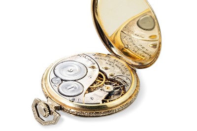Lot 443 - A LADY'S FANCY POCKET WATCH, gold-plated,...