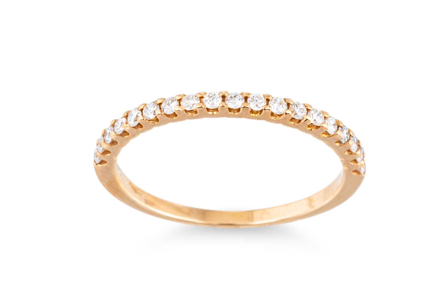Lot 137 - A DIAMOND HALF ETERNITY RING, mounted in 18ct...