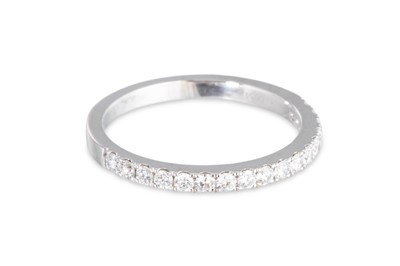 Lot 138 - A DIAMOND HALF ETERNITY RING, mounted in...