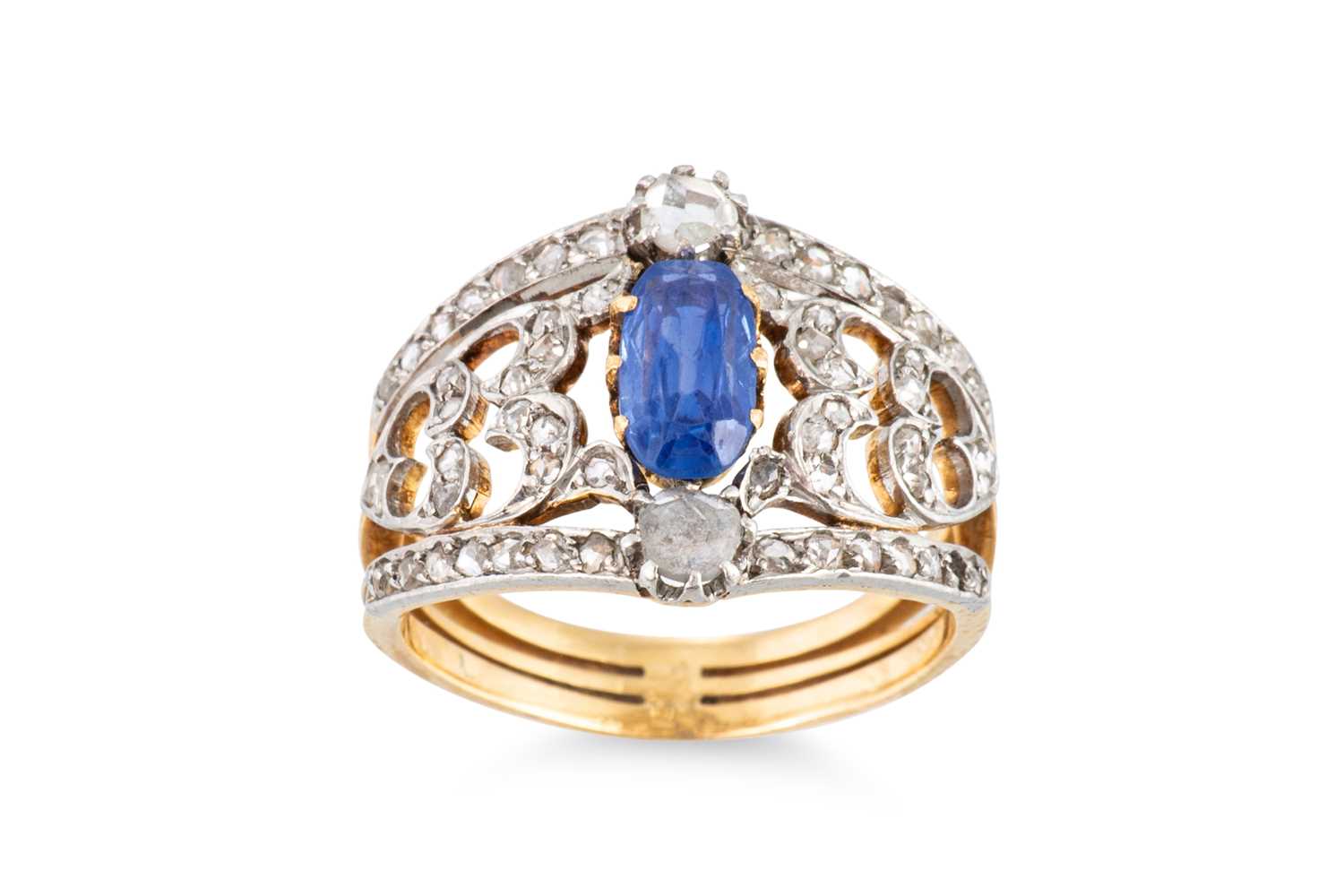 Lot 313 - AN IMPORTANT UNHEATED KASHMIR SAPPHIRE AND...