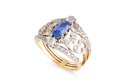 Lot 313 - AN IMPORTANT UNHEATED KASHMIR SAPPHIRE AND...