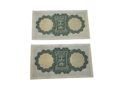 Lot 483 - A PAIR OF IRISH LADY LAVERY £1 BANKNOTES, 16.7....